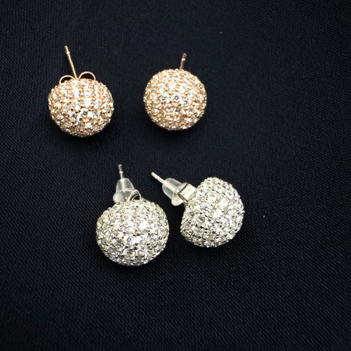 Crystal Dome Earrings