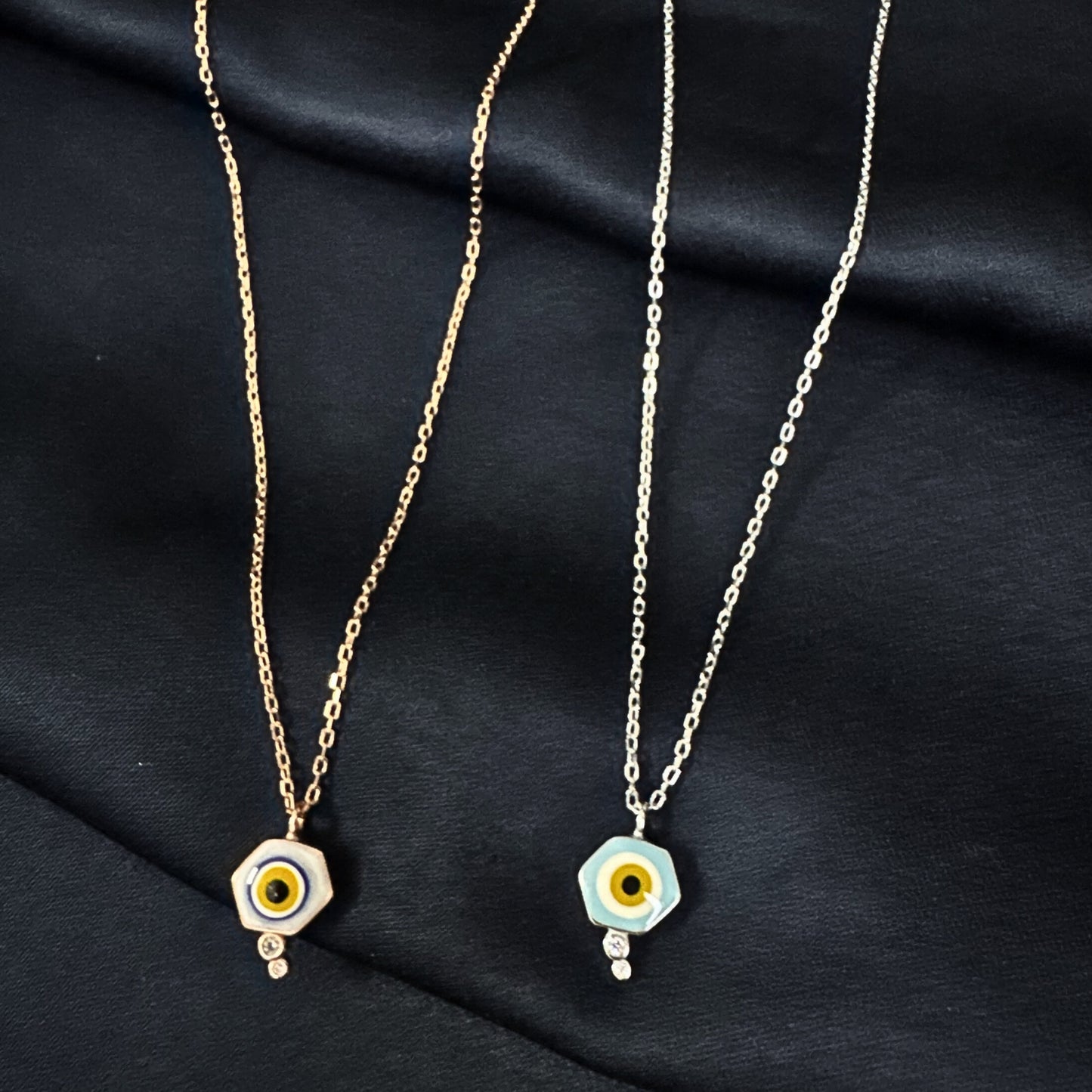 Mystical Hexagon Eye Necklace