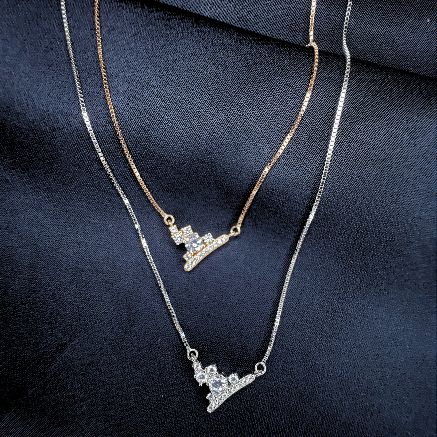 Royal Crown Necklace Duo