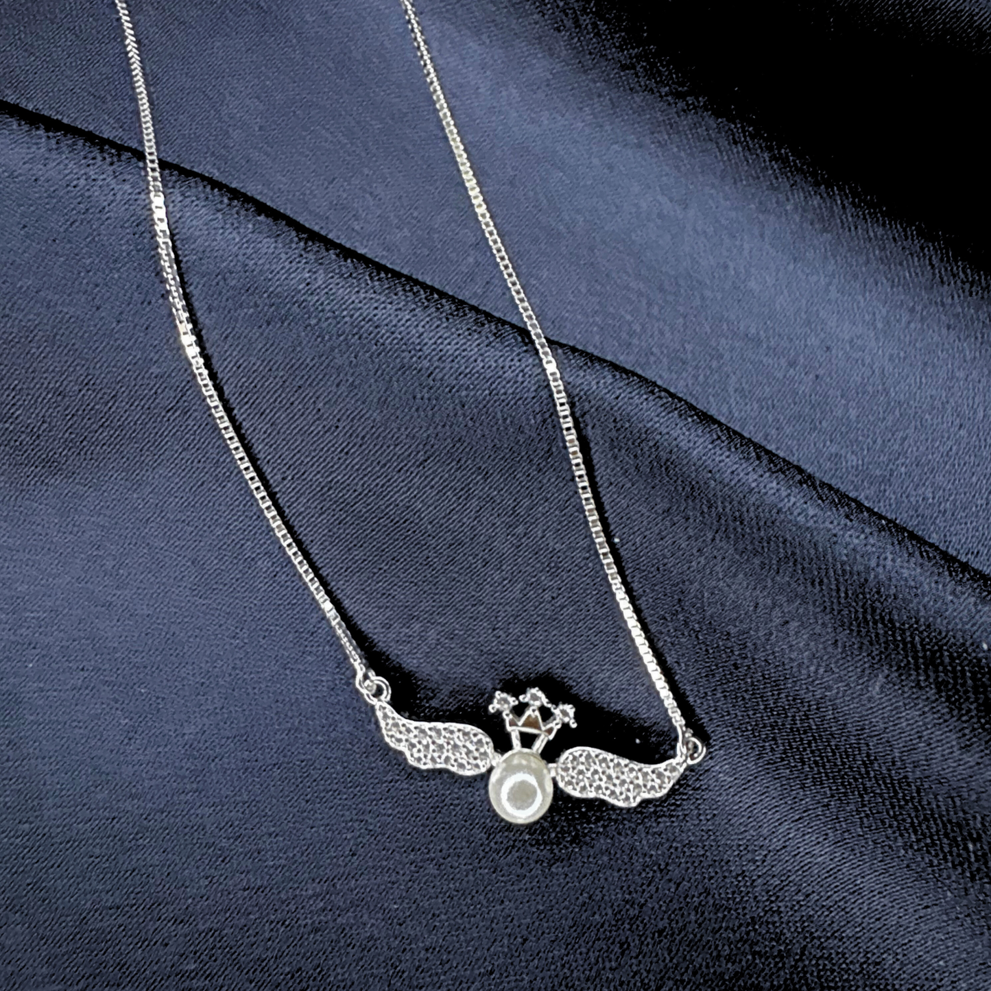 Angel Wing Pearl Necklace