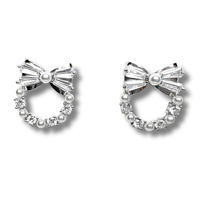 Pearl Bow Earrings