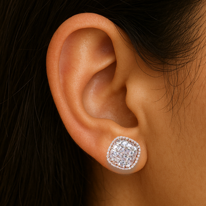 Crystal Grid Earrings