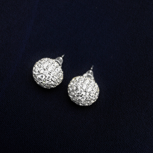 Crystal Dome Earrings