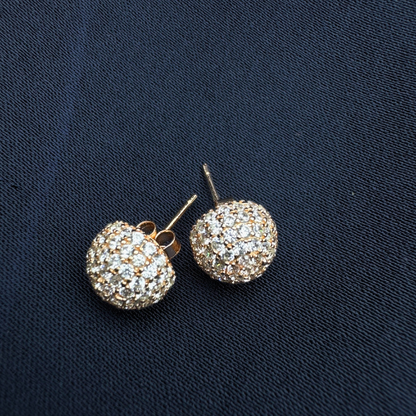 Crystal Dome Earrings