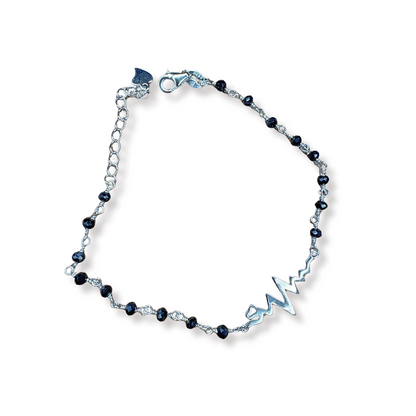 Black Charm Bracelet - Heartbeat