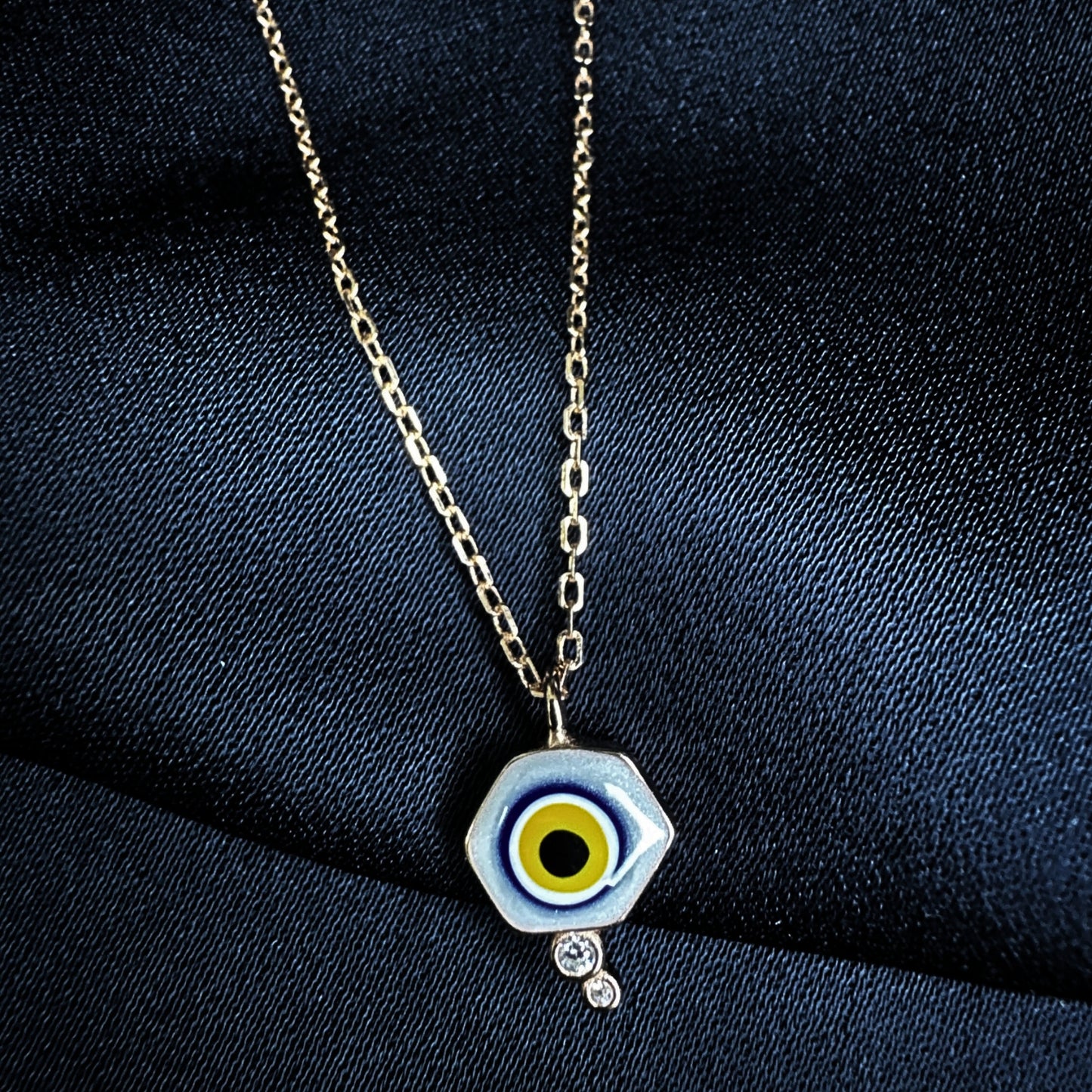 Mystical Hexagon Eye Necklace