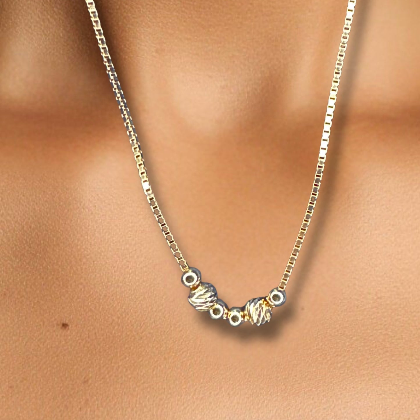 Signature Textured Bead Chain Necklace