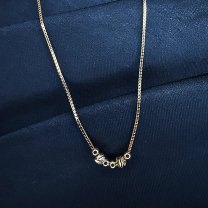 Signature Textured Bead Chain Necklace