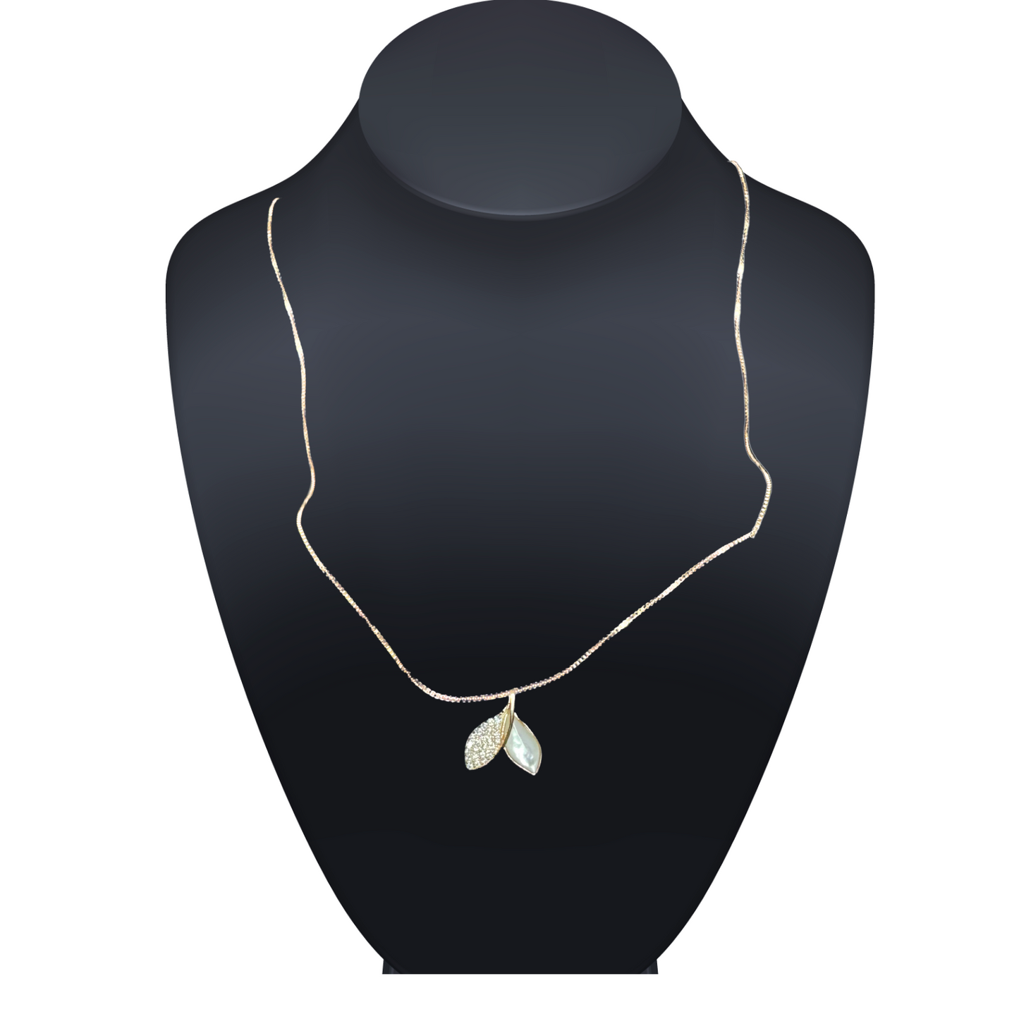 Golden Petal Charm Necklace
