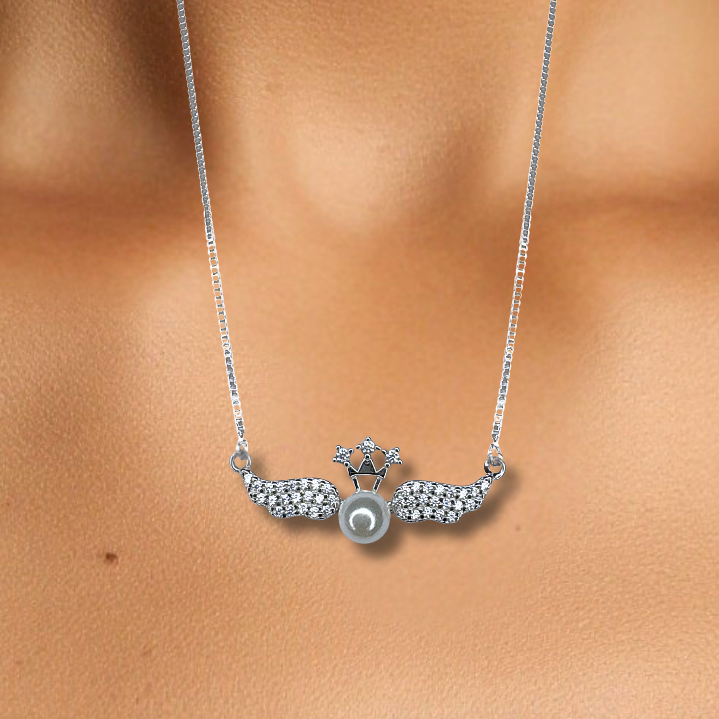 Angel Wing Pearl Necklace