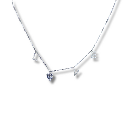 LOVE Heart Pendant Necklace