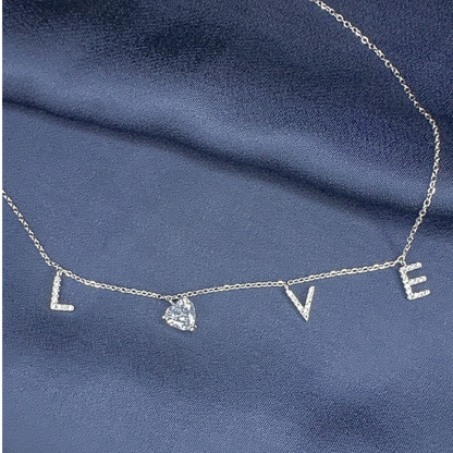 LOVE Heart Pendant Necklace