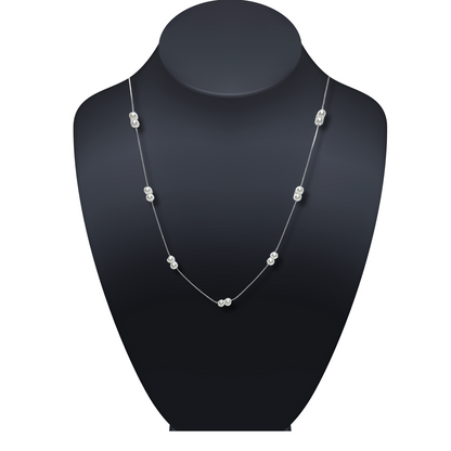 Pearl Duet Silver Necklace