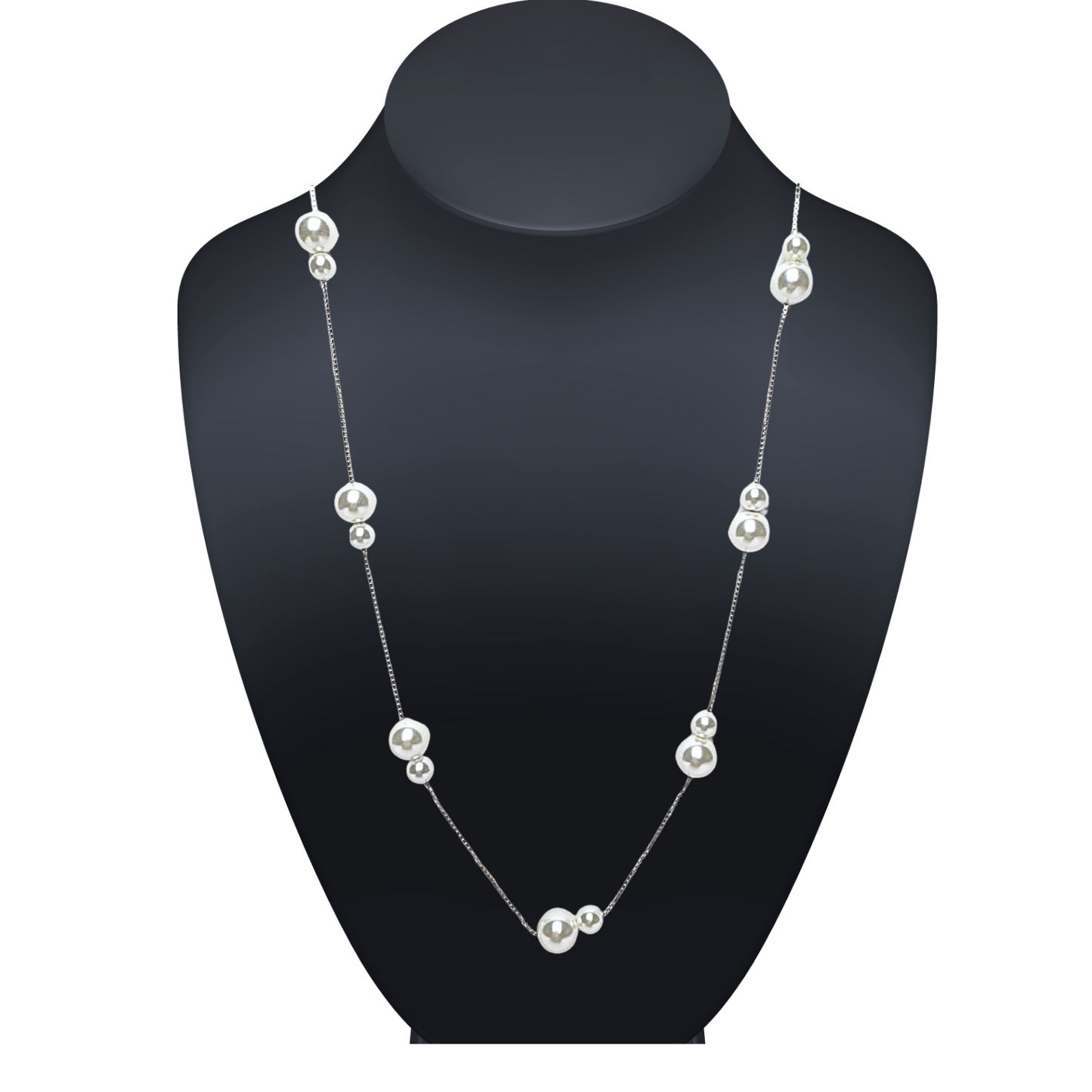 Moonlit Grace Floating Pearl Necklace