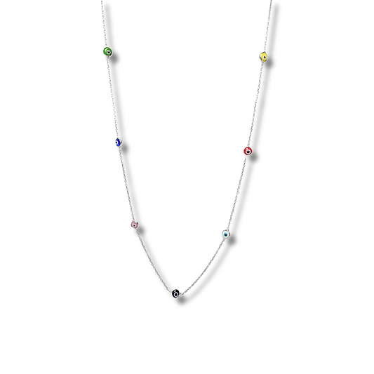 Rainbow Guardian Eye Necklace