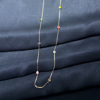 Rainbow Guardian Eye Necklace