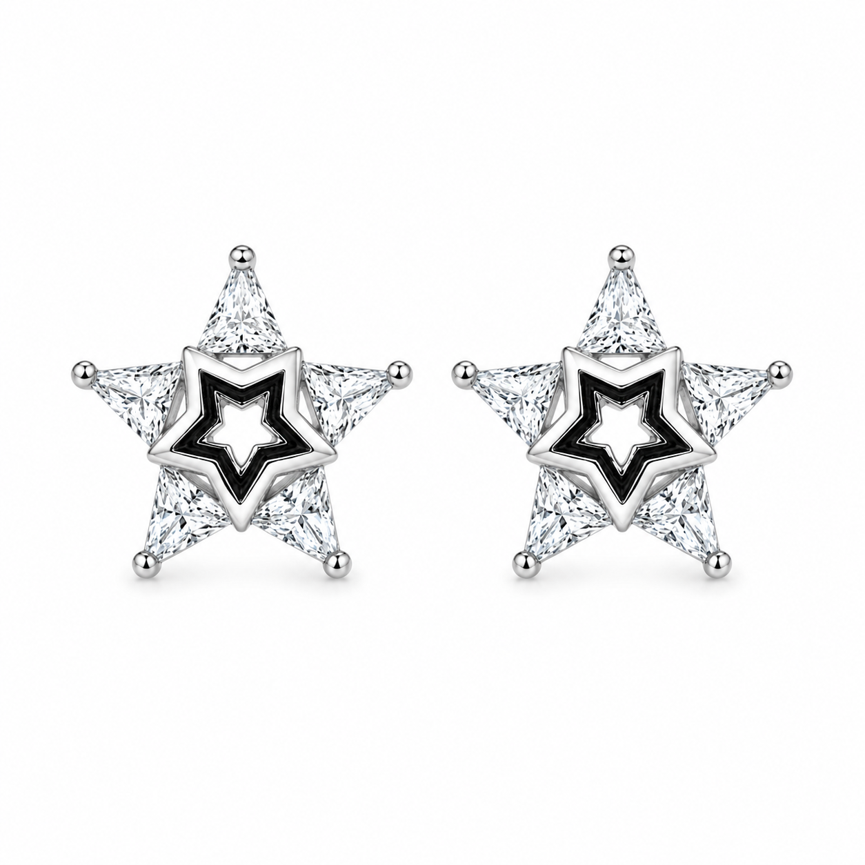 Crystal Star Stud Earrings