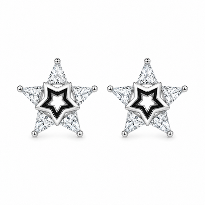 Crystal Star Stud Earrings