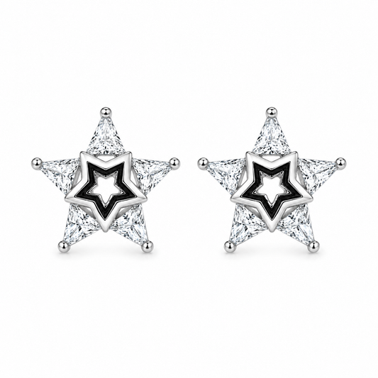 Crystal Star Stud Earrings