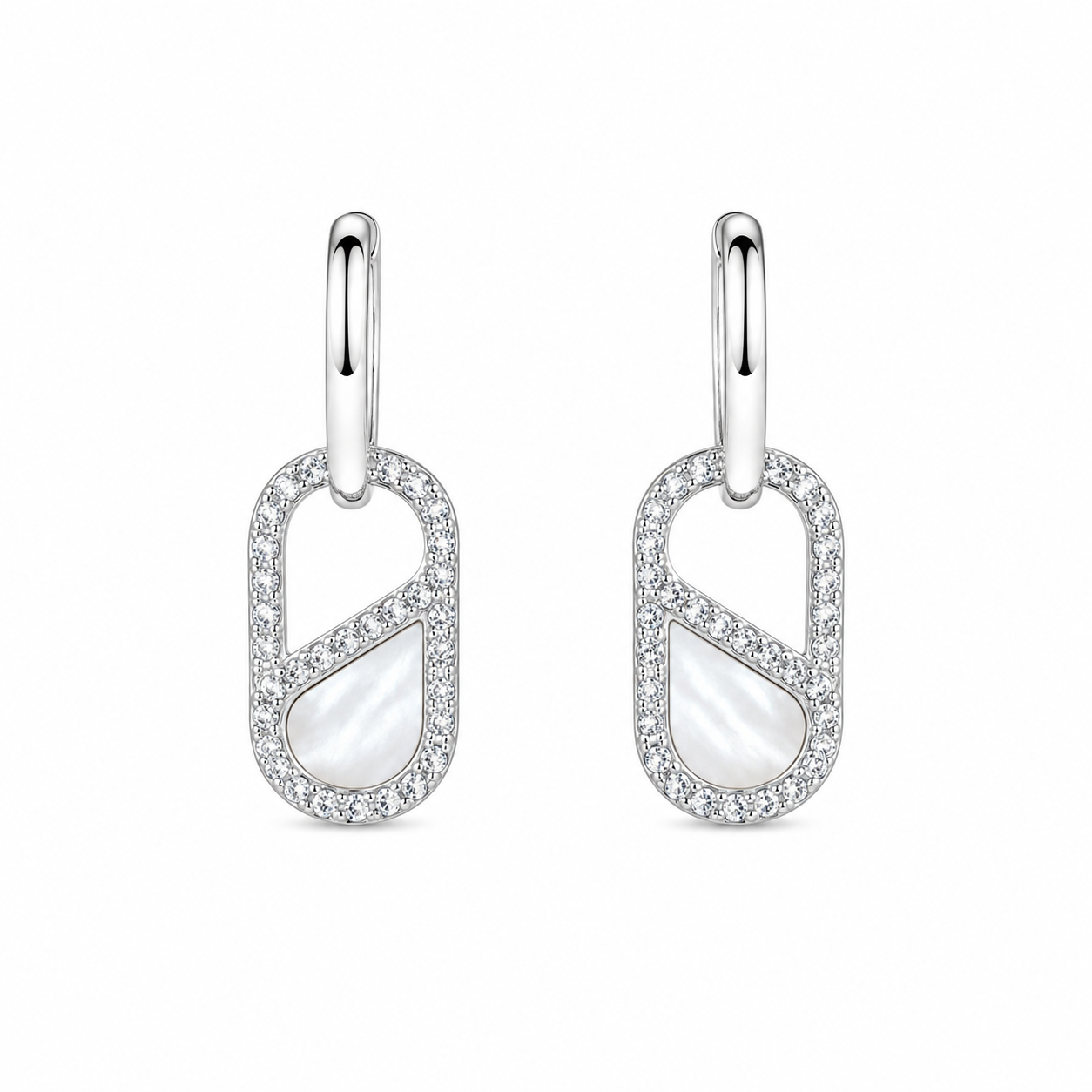 Mother Pearl Link Earrings