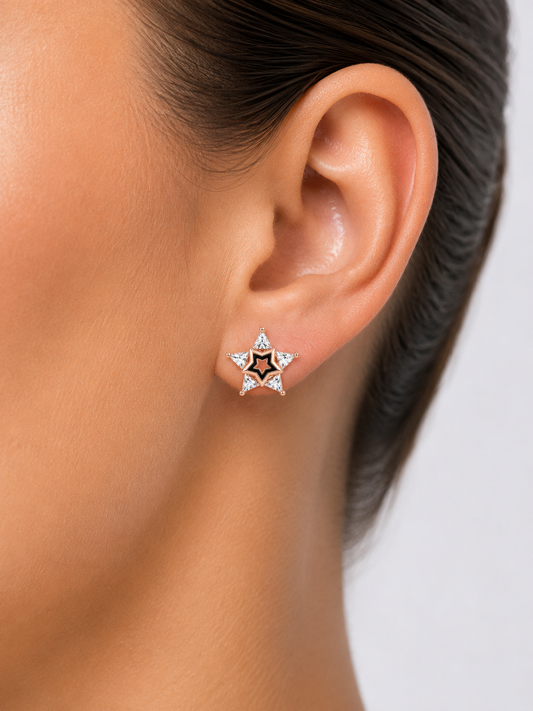 Crystal Star Stud Earrings