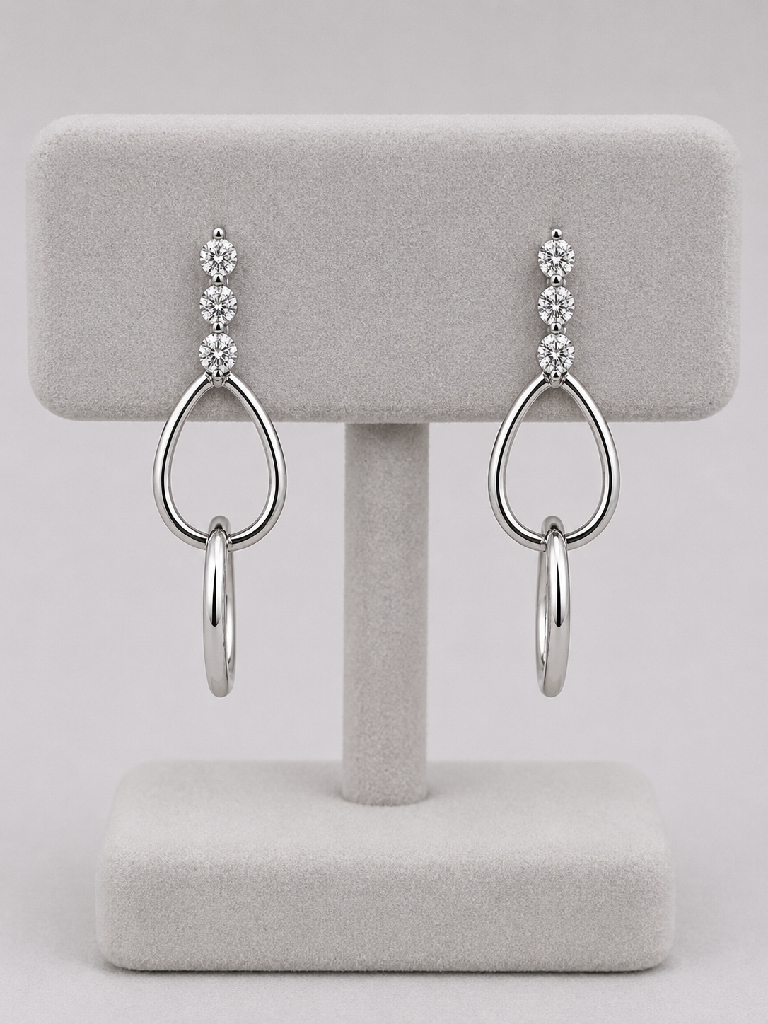 Trinity Stone Drop Earrings