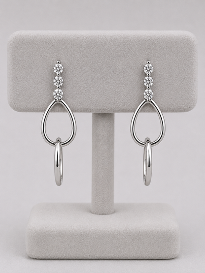 Trinity Stone Drop Earrings