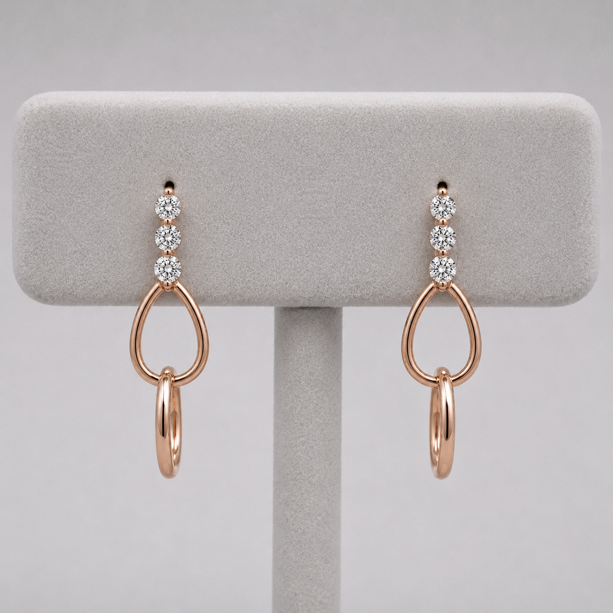 Trinity Stone Drop Earrings
