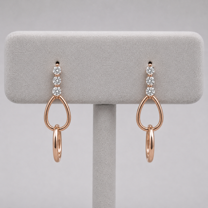 Trinity Stone Drop Earrings