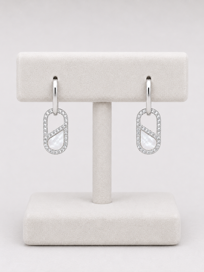Mother Pearl Link Earrings