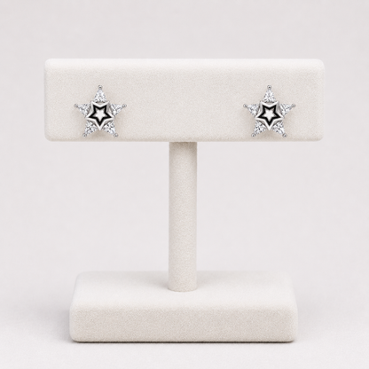 Crystal Star Stud Earrings