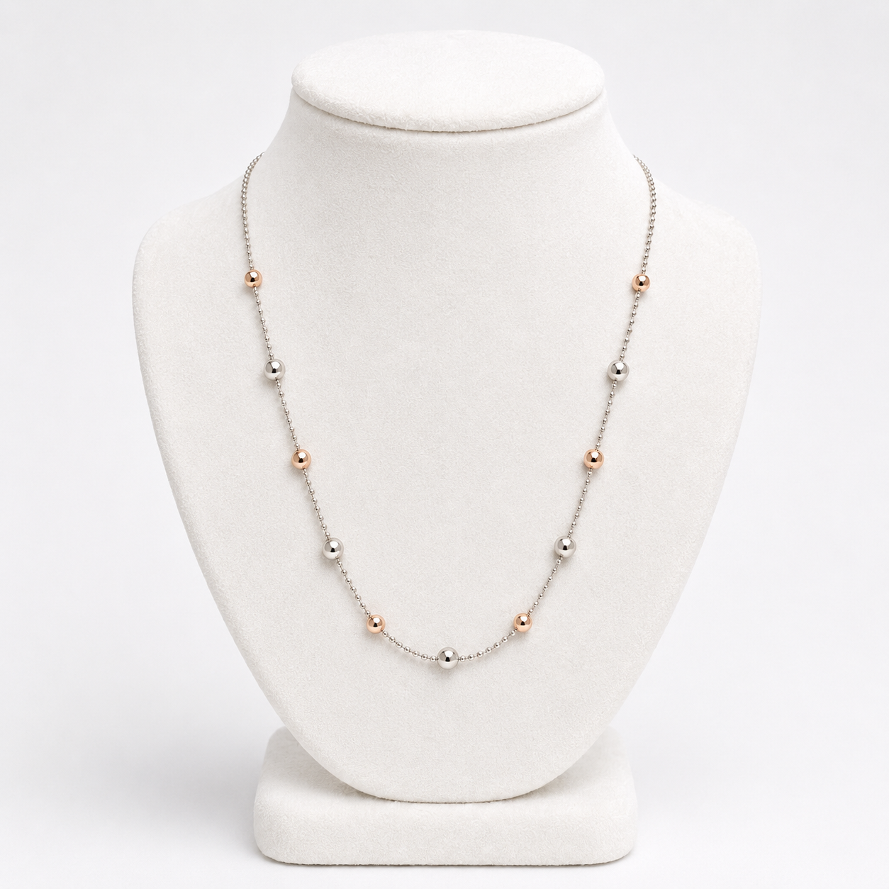 Silver Rose Bead Chain