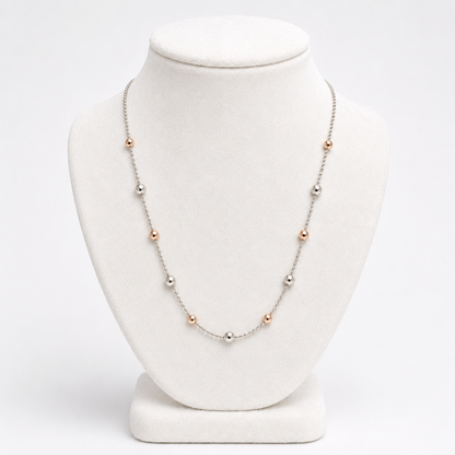 Silver Rose Bead Chain