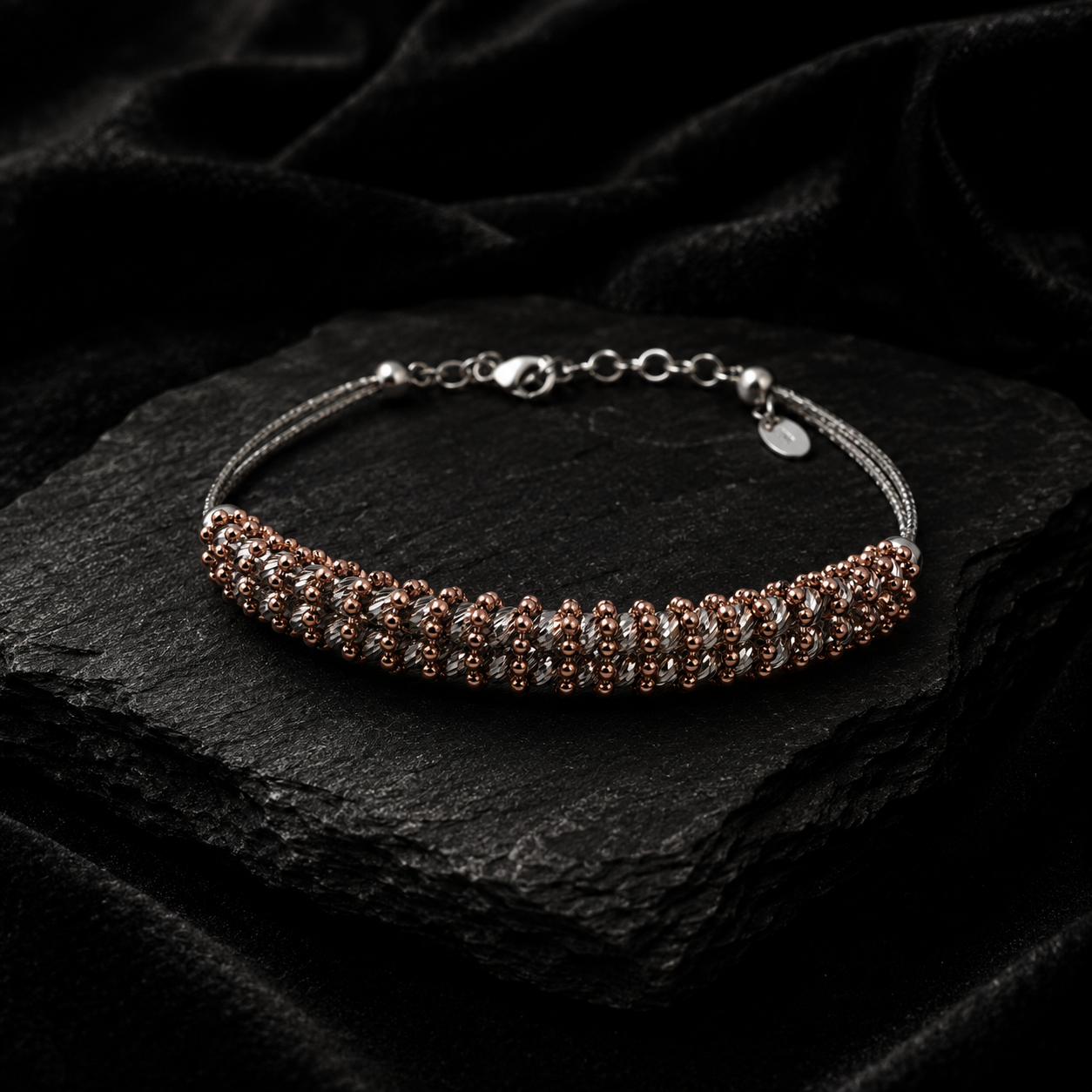 Two-Tone Beaded Bracelet