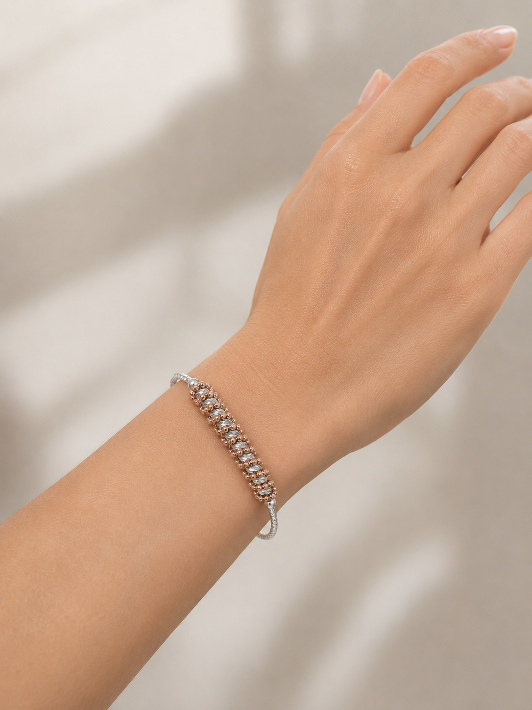 Two-Tone Beaded Bracelet
