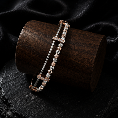 Tri-Tone Beaded Bracelet
