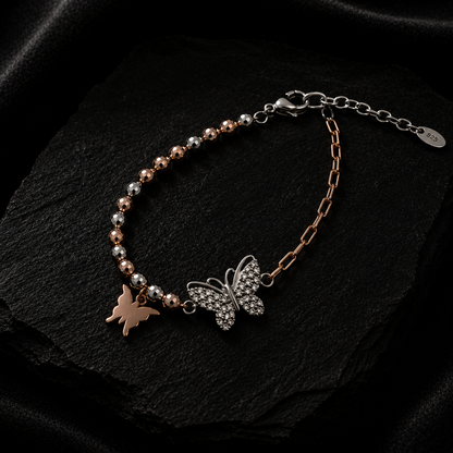 Butterfly Duo Charm Bracelet